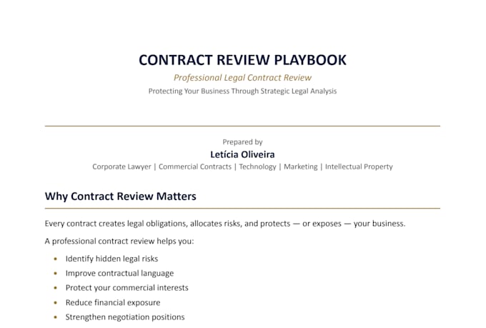 review, analyze and redline your commercial contract
